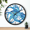 Blue Octopus Tentacles Dance Ink Art Wall Clock Home Decor