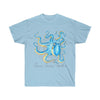 Blue Octopus Tentacles Ink Art Unisex Ultra Cotton Tee Light / S T-Shirt