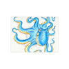 Blue Octopus Tentacles Ink On White Art Ceramic Photo Tile Home Decor