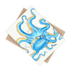 Blue Octopus Tentacles Ink On White Art Ceramic Photo Tile Home Decor