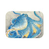 Blue Octopus Watercolor Ink Art Bath Mat 24’ × 17’ Home Decor