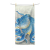 Blue Octopus Watercolor Ink Art Polycotton Towel 30’ × 60’ Home Decor