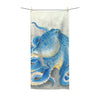Blue Octopus Watercolor Ink Art Polycotton Towel 36’ × 72’ Home Decor