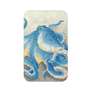 Blue Octopus Watercolor Ink Ii Art Bath Mat 34’ × 21’ Home Decor