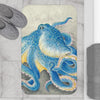Blue Octopus Watercolor Ink Ii Art Bath Mat Home Decor