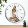 Blue Ring Octopus And The Bubbles Art Wall Clock Home Decor