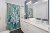 Blue Ring Octopus Art Shower Curtain Home Decor