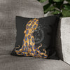 Blue Ring Octopus Bubbles Black Art Spun Polyester Square Pillow Case 14 × Home Decor