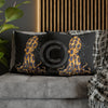 Blue Ring Octopus Bubbles Black Art Spun Polyester Square Pillow Case Home Decor