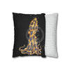 Blue Ring Octopus Bubbles Black Art Spun Polyester Square Pillow Case Home Decor