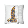 Blue Ring Octopus Bubbles White Art Spun Polyester Square Pillow Case Home Decor