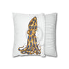 Blue Ring Octopus Bubbles White Art Spun Polyester Square Pillow Case Home Decor