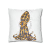 Blue Ring Octopus Bubbles White Art Spun Polyester Square Pillow Case Home Decor