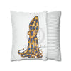 Blue Ring Octopus Bubbles White Art Spun Polyester Square Pillow Case Home Decor