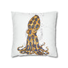 Blue Ring Octopus Bubbles White Art Spun Polyester Square Pillow Case Home Decor