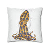 Blue Ring Octopus Bubbles White Art Spun Polyester Square Pillow Case Home Decor