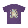 Blue Ring Octopus Ink Art Dark Unisex Ultra Cotton Tee Purple / S T-Shirt