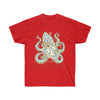 Blue Ring Octopus Ink Art Dark Unisex Ultra Cotton Tee Red / S T-Shirt