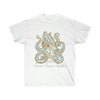 Blue Ring Octopus Ink Art Unisex Ultra Cotton Tee White / S T-Shirt