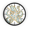 Blue Ring Octopus Ink Art Wall Clock Black / White 10 Home Decor