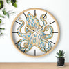 Blue Ring Octopus Ink Art Wall Clock Home Decor