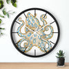 Blue Ring Octopus Ink Art Wall Clock Home Decor