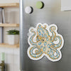 Blue Ring Octopus Tentacles Kraken Ink Art Die-Cut Magnets Home Decor