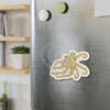 Blue Ring Octopus Watercolor Art Die-Cut Magnets Home Decor