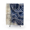Blue Tentacles Vintage Map Watercolor Art Shower Curtains 71 X 74 Home Decor
