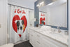 Border Collie Love Watercolor White Shower Curtain Home Decor