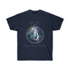 Born Free Orca Whale Color Splash Ink Watercolor Art Dark Unisex Ultra Cotton Tee Navy / S T-Shirt
