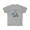 Born Free Orca Whale Color Splash Ink Watercolor Art Ultra Cotton Tee Sport Grey / S T-Shirt
