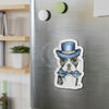 Boston Terrier Dog Detective Pencil Watercolor Art Die-Cut Magnets Home Decor