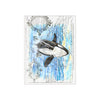 Breaching Orca Whale Ancient Vintage Map Watercolor Art Ceramic Photo Tile Home Decor