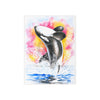 Breaching Orca Whale Luna Rainbow Watercolor Art Ceramic Photo Tile Home Decor