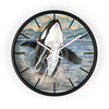 Breaching Orca Whale Vintage Map Art Wall Clock Black / White 10 Home Decor