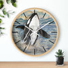 Breaching Orca Whale Vintage Map Art Wall Clock Home Decor