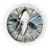 Breaching Orca Whale Vintage Map Art Wall Clock White / 10 Home Decor