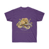 Brown Octopus Art Dark Unisex Ultra Cotton Tee Purple / S T-Shirt
