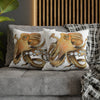 Brown Octopus Art Spun Polyester Square Pillow Case Home Decor