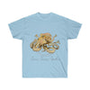 Brown Octopus Art Ultra Cotton Tee Light Blue / S T-Shirt