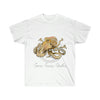 Brown Octopus Art Ultra Cotton Tee White / S T-Shirt