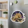 Brown Octopus Galaxy Stars Cosmic Art Die-Cut Magnets Home Decor