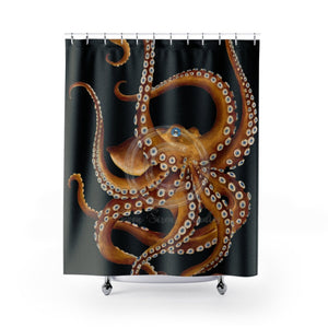 Brown Octopus Tentacles Dance Shower Curtain 71X74 Home Decor