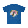 Bumble Bee Pink Peony Vintage Watercolor Art Dark Unisex Ultra Cotton Tee Royal / S T-Shirt