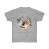 Bumble Bee Pink Peony Vintage Watercolor Art Ultra Cotton Tee Sport Grey / S T-Shirt
