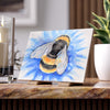 Bumble Bee Watercolor Art Ceramic Photo Tile 6 × 8 / Glossy Home Decor