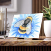 Bumble Bee Watercolor Art Ceramic Photo Tile Home Decor