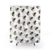 Bumblebee Watercolor Pattern Shower Curtain 71 × 74 Home Decor