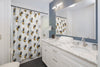 Bumblebee Watercolor Pattern Shower Curtain Home Decor